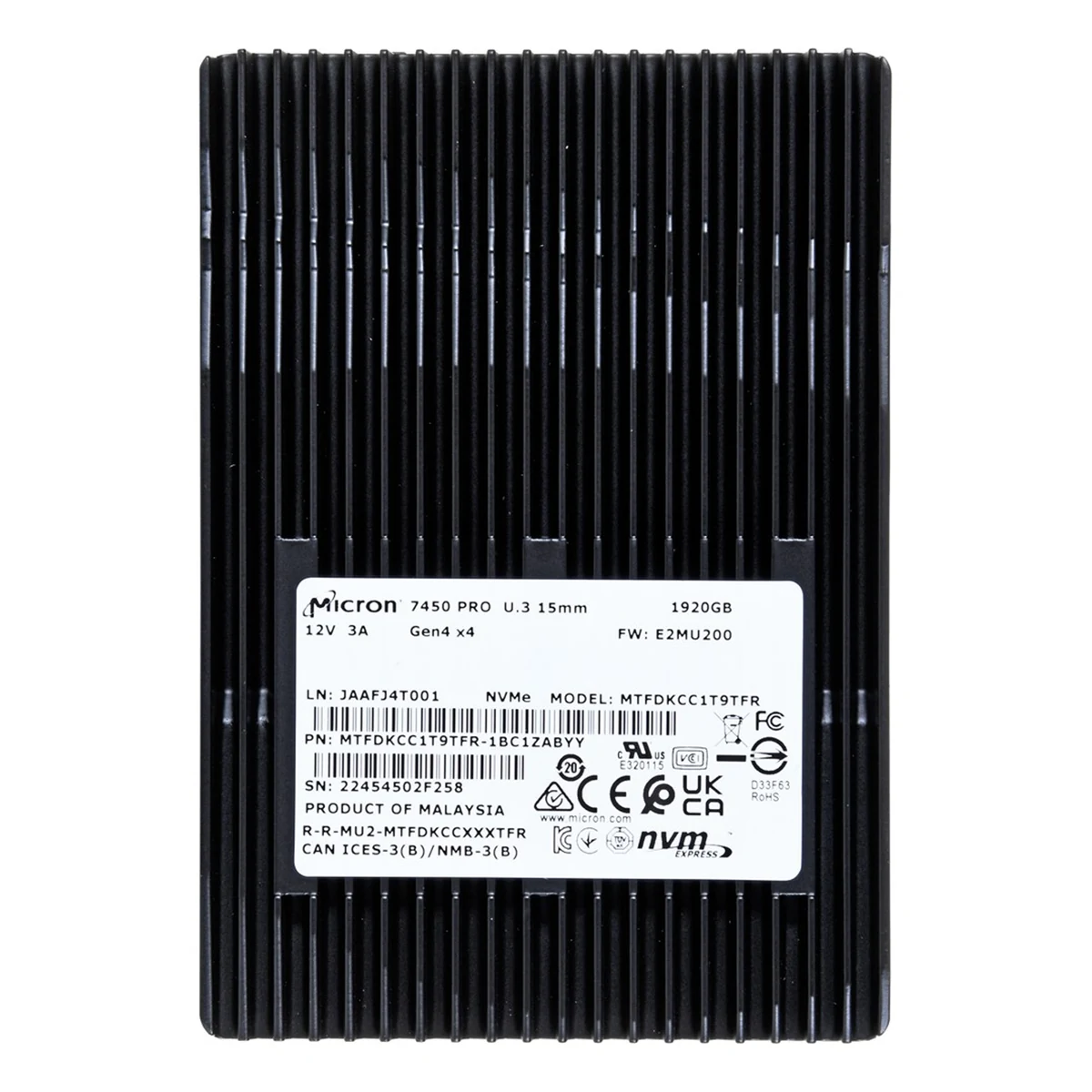 Dysk Enterprise SSD Micron 7450 PRO U.3