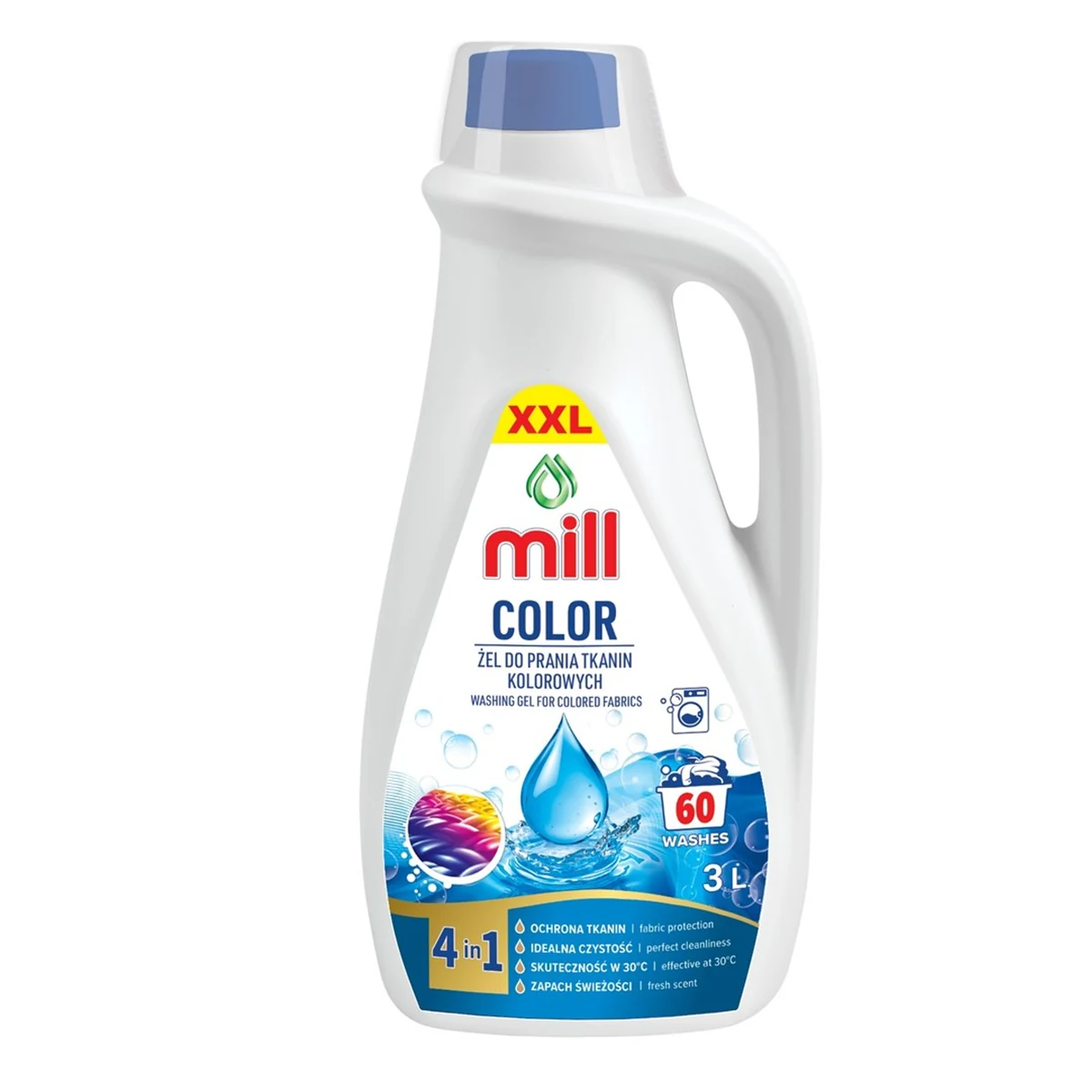MILL Żel do prania tkanin KOLOR 3l, 60 prań