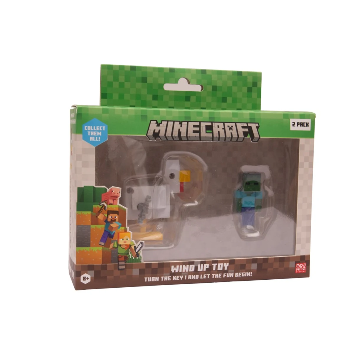 MINECRAFT S2 3D WIND-UP TOY - CHICKEN & JOCKEY