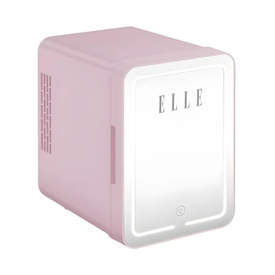 Mini lodówka z lusterkiem LED ELLE 4L fioletowa
