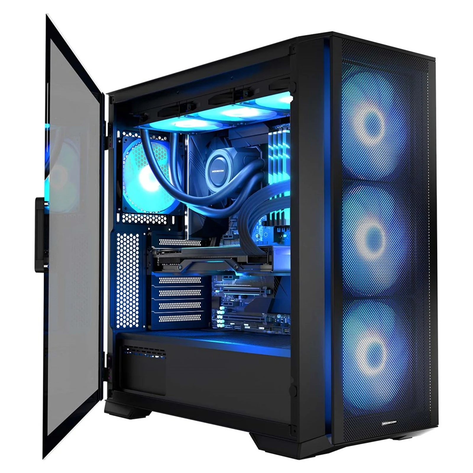 Obudowa komputerowa MODECOM Horizon ARGB Flow Midi, czarna — zdjęcie 1 z 8