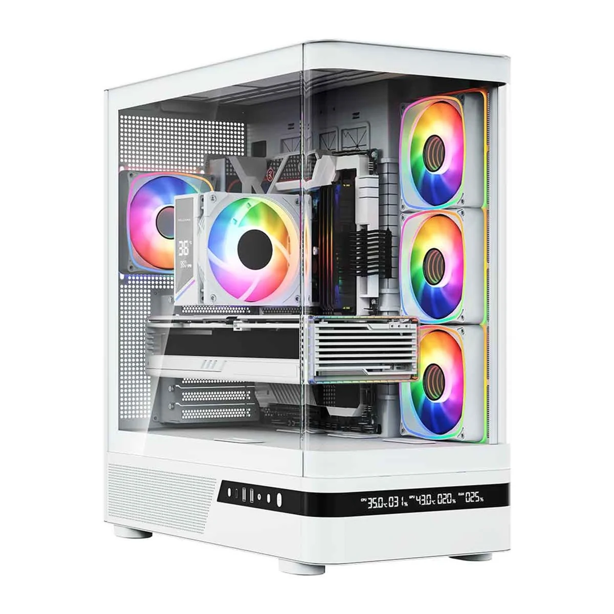 MODECOM OBUDOWA VOLCANO AQ 200 ARGB MIDI BIAŁA