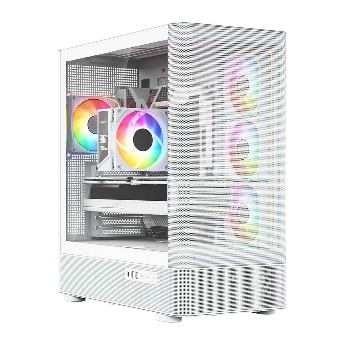 MODECOM OBUDOWA VOLCANO AQ 300 ARGB MIDI BIAŁA
