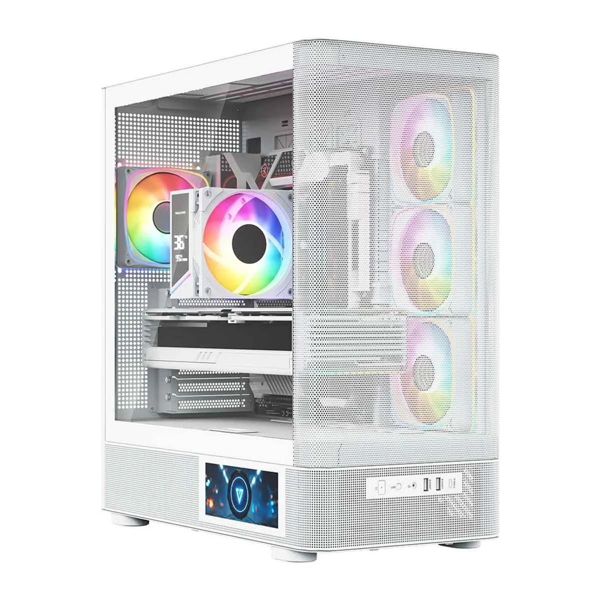 Obudowa komputerowa MODECOM Volcano AQ 400 ARGB Midi Tower Biała