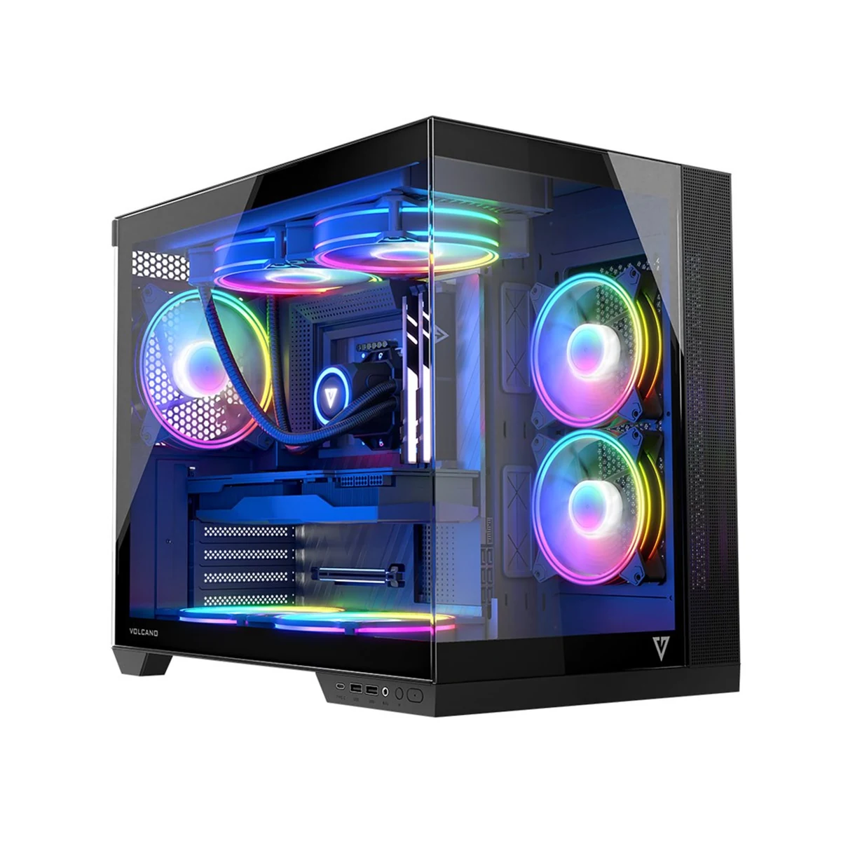 Obudowa komputerowa MODECOM Volcano Panorama Apex ARGB 7F Midi Black