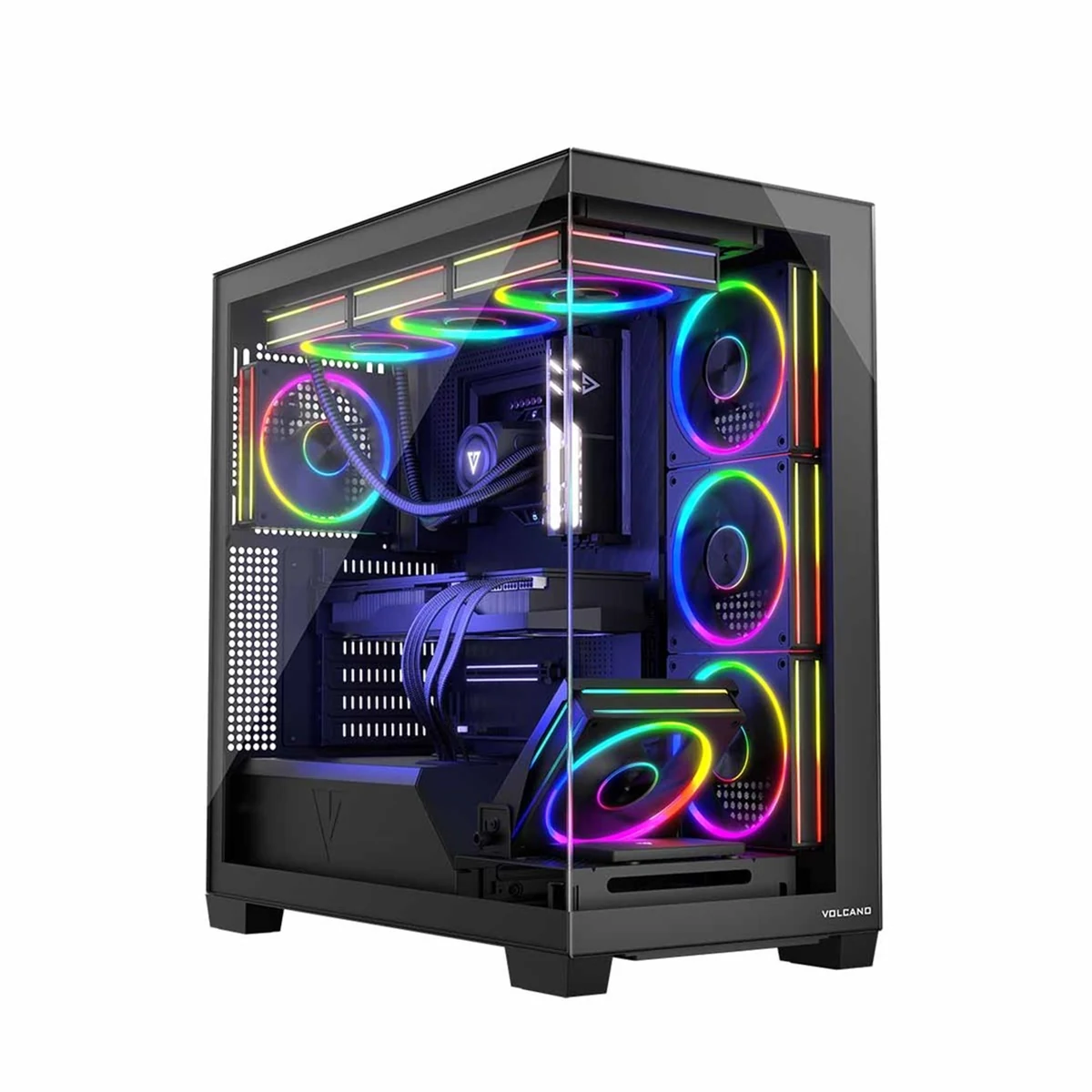 Obudowa komputerowa MODECOM Volcano Stellar ARGB Midi Tower 8F Black