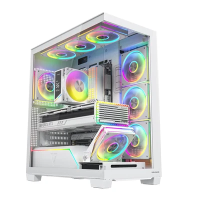 Obudowa komputerowa MODECOM Volcano Stellar Plus ARGB Midi Tower Biała