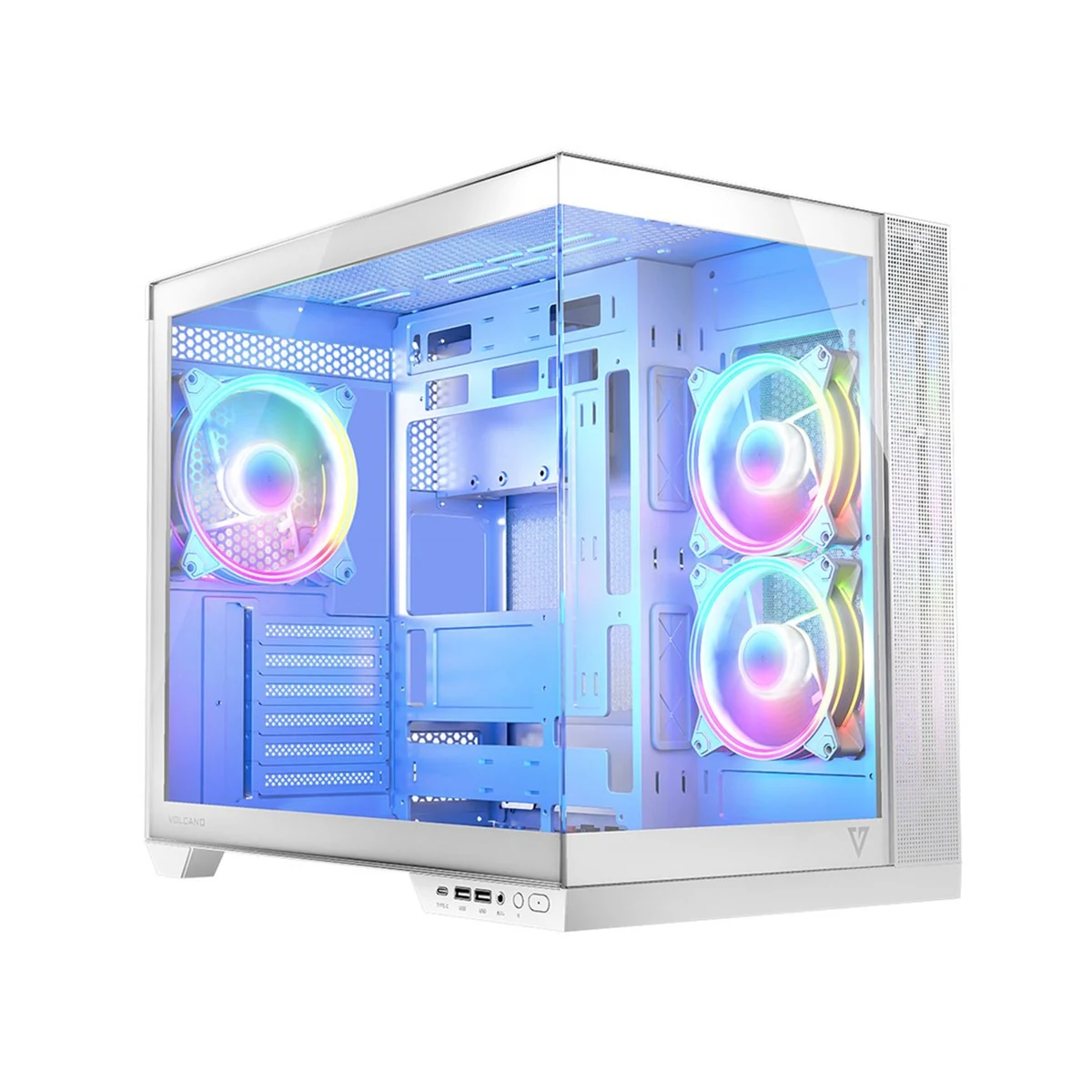 Obudowa komputerowa MODECOM VOLCNO PANORAMA APEX ARGB 3F Midi Tower Biała