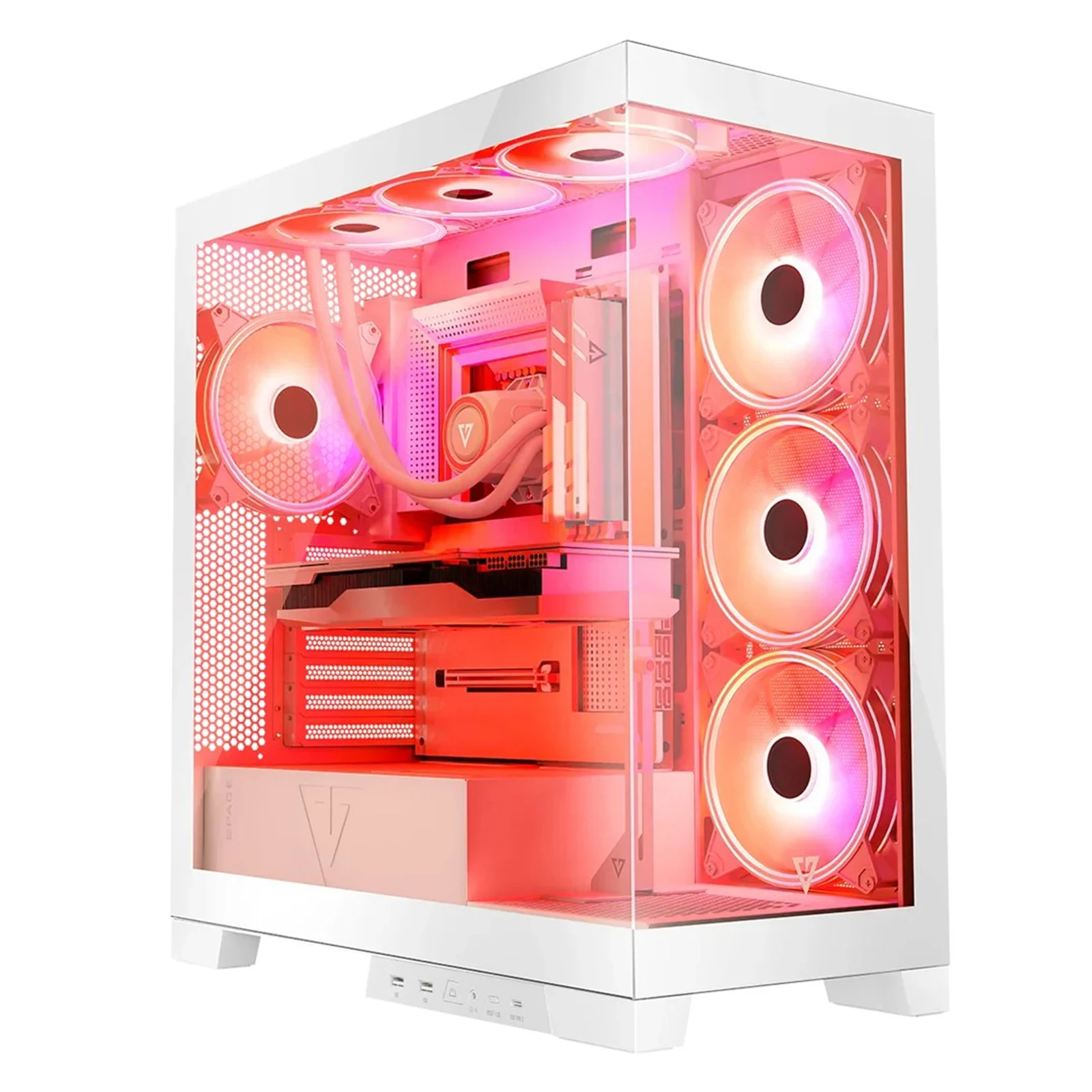 MODECOM OBUDOWA VOLCNO SPACE APEX ARGB MIDI WHITE — zdjęcie 1 z 8