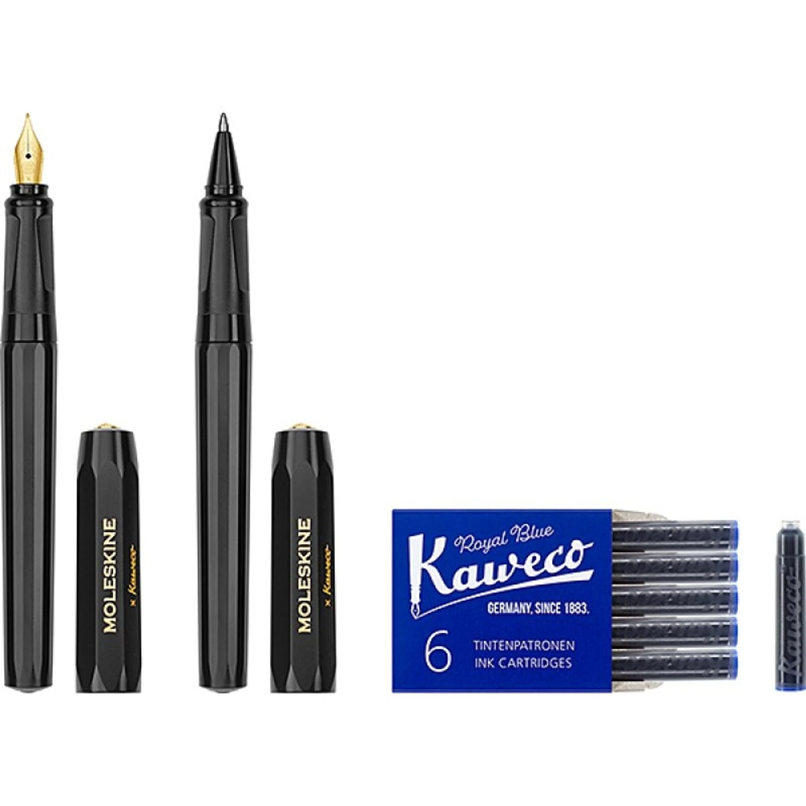 Moleskine x Kaweco: Zestaw Pióro wieczne M, 6 nabojów, długopis — zdjęcie 1 z 5