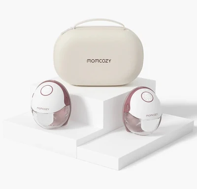 Laktator MOMCOZY M6 – bezprzewodowy, podwójny, czerwony, 180 ml