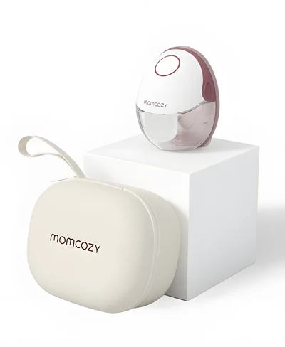 MOMCOZY M6 – bezprzewodowy laktator hands-free, czerwony, zestaw pojedynczy 180 ml