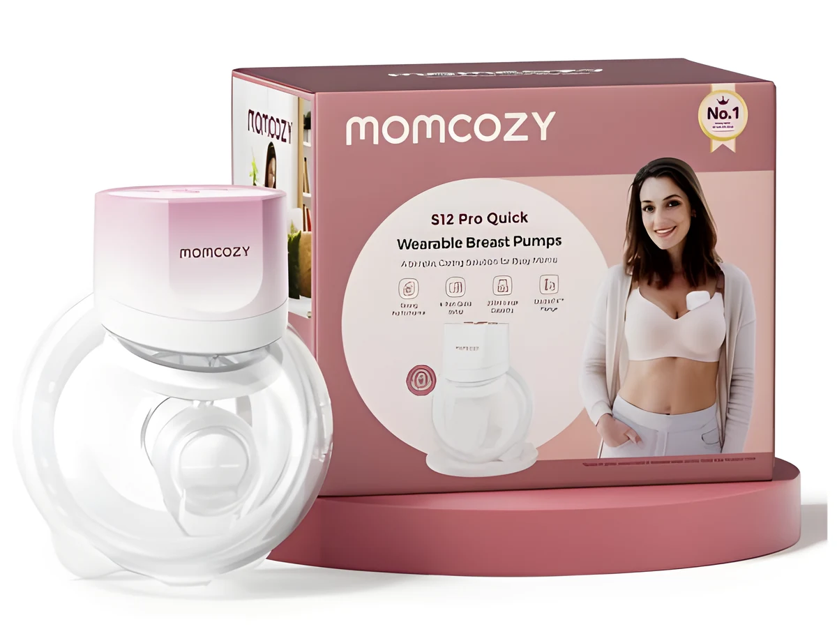 Laktator ręczny MOMCOZY S12 PRO+, różowy - pojedynczy zestaw