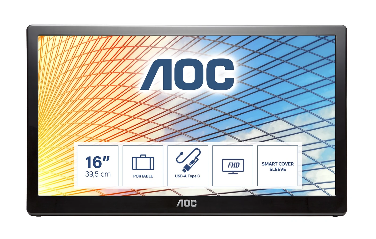 Monitor AOC LED 15,6" E1659FWU Czysta nazwa: Monitor AOC 15,6" LED E1659FWU — zdjęcie 1 z 8