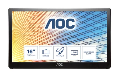 Monitor AOC LED 15,6" E1659FWU Czysta nazwa: Monitor AOC 15,6" LED E1659FWU