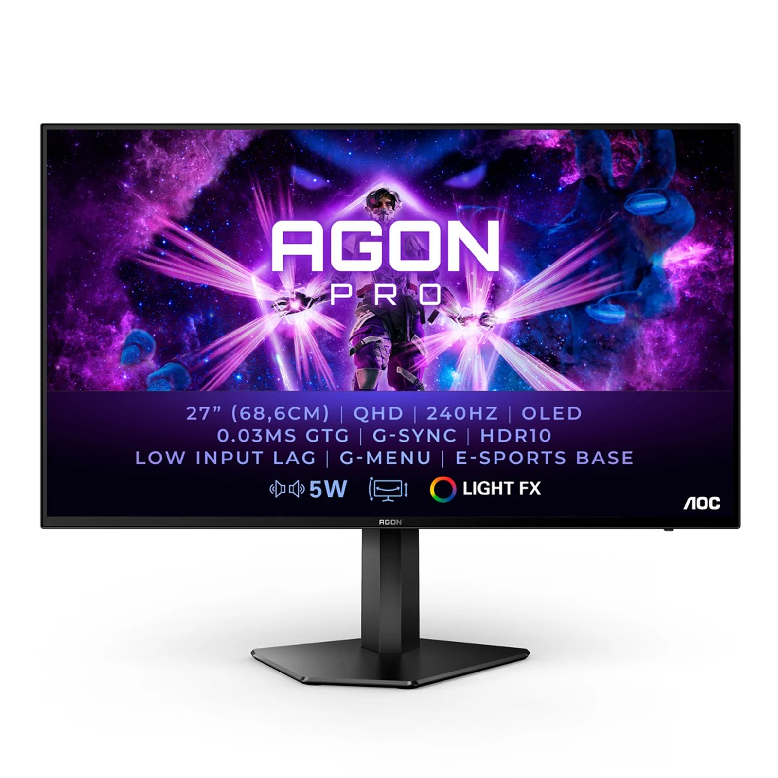 Monitor AOC 27" 240Hz Gamingowy - Czarny — zdjęcie 1 z 8