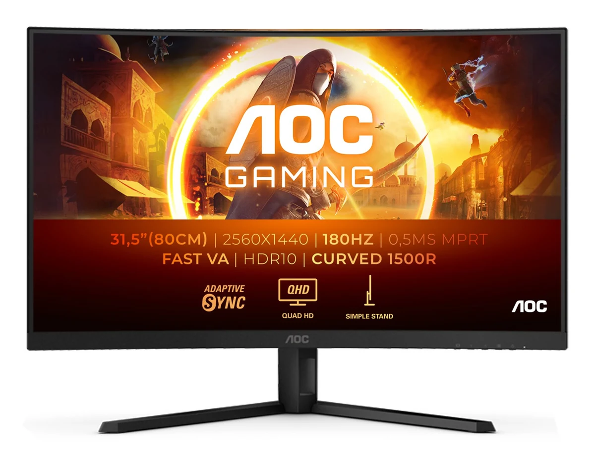 Monitor AOC LED 31,5" CQ32G4VE 180Hz - Gamingowy