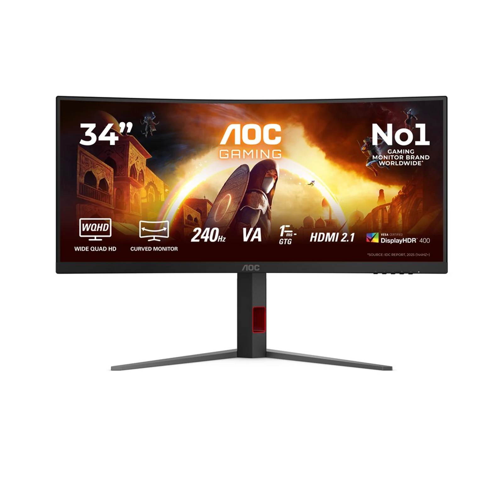 Monitor AOC 34" CU34G4Z Fast VA WQHD 240Hz Gamingowy — zdjęcie 1 z 8