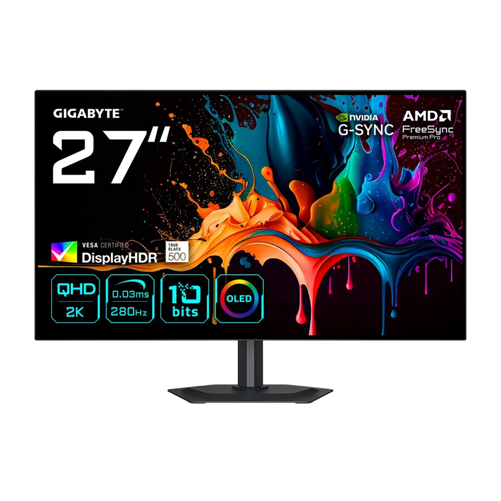 Monitor Gigabyte OLED 27" MO27Q28G 280Hz — zdjęcie 1 z 6