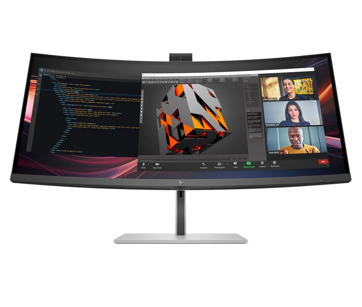 Monitor HP LED 34” S7 Pro 734pm (8K157UT) Curved IPS 120Hz WQHD Kamera RJ-45 ThunderBolt 4
