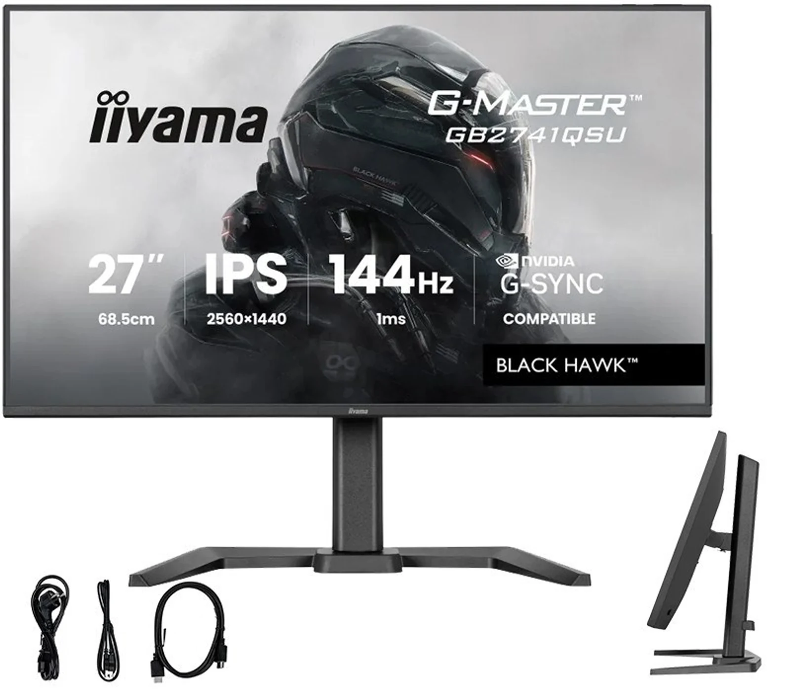 Monitor gamingowy IIYAMA GB2741QSU-B1 Black Hawk 27" IPS 144Hz — zdjęcie 1 z 3