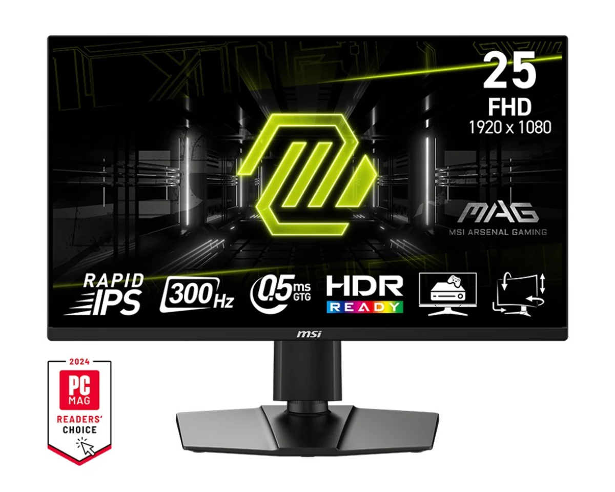 Monitor MAG 255PXF - Czarny, Bezramkowy, Gaming