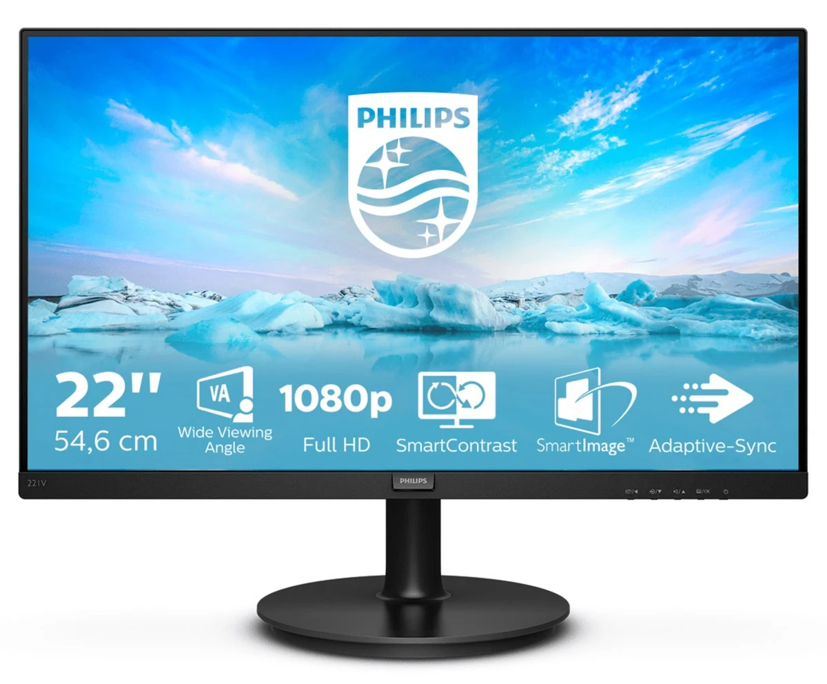 Monitor Philips 221V8A/00 21,5" FullHD Czarny