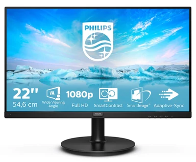 Monitor Philips 221V8A/00 21,5" Full HD Czarny