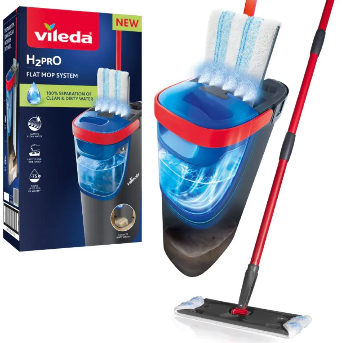 Mop płaski Vileda H2prO - pranie do 60°C