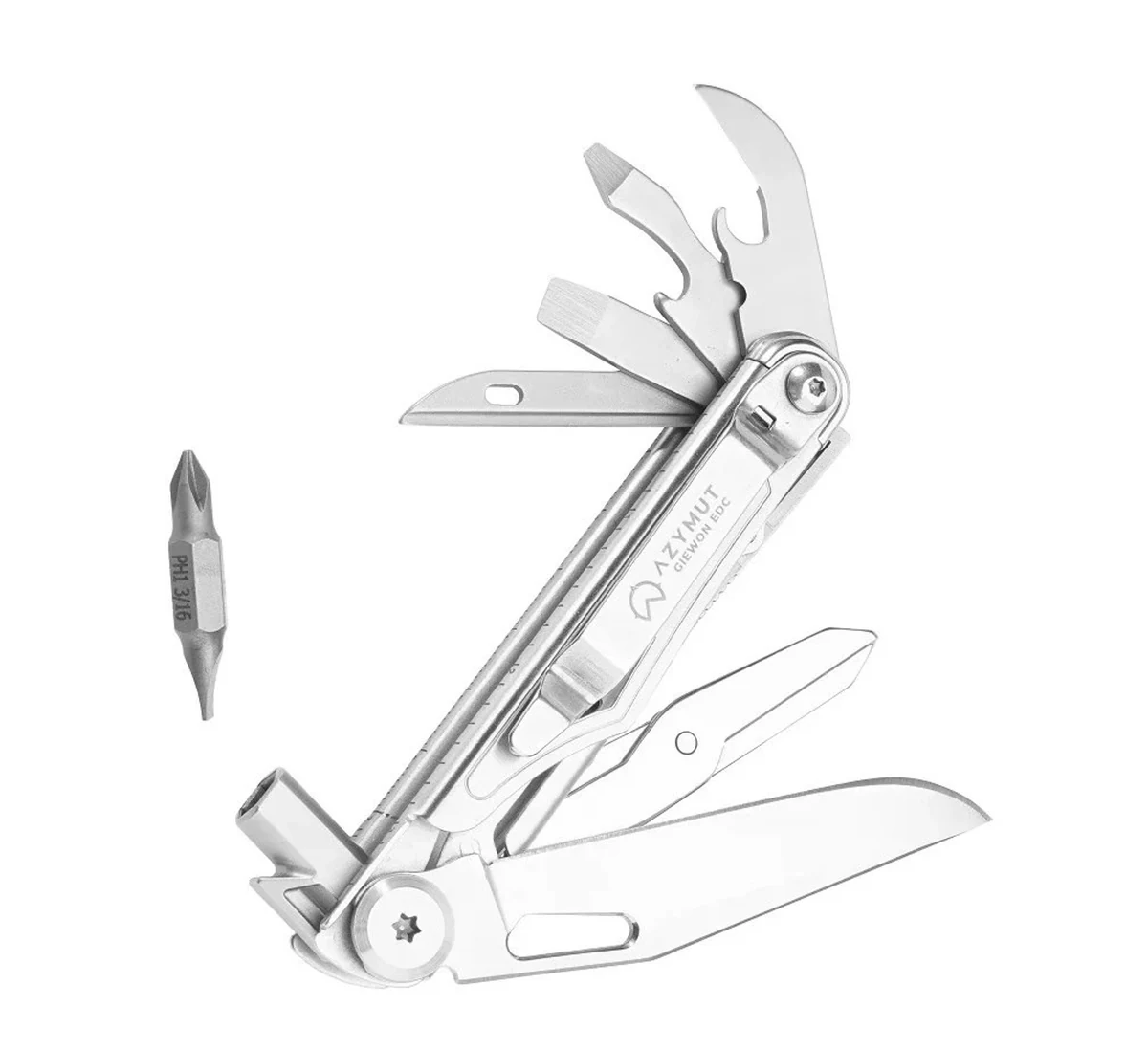 Multitool AZYMUT Giewon EDC - 8 narzędzi z kaburą