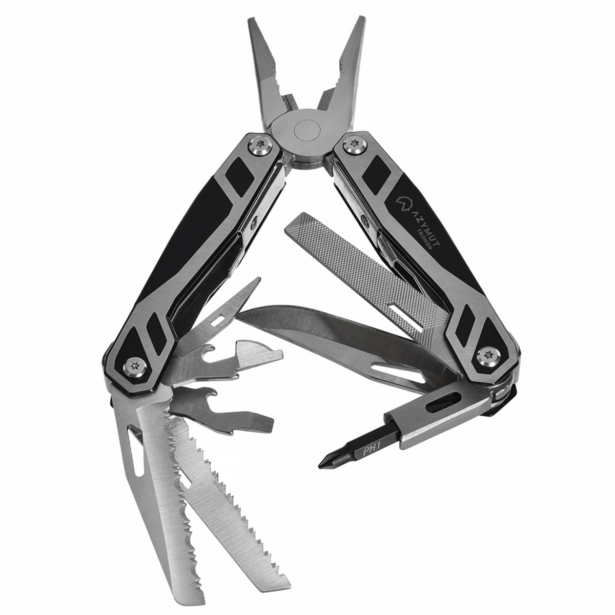 Multitool AZYMUT Trohon - 12 narzędzi +8 bitów