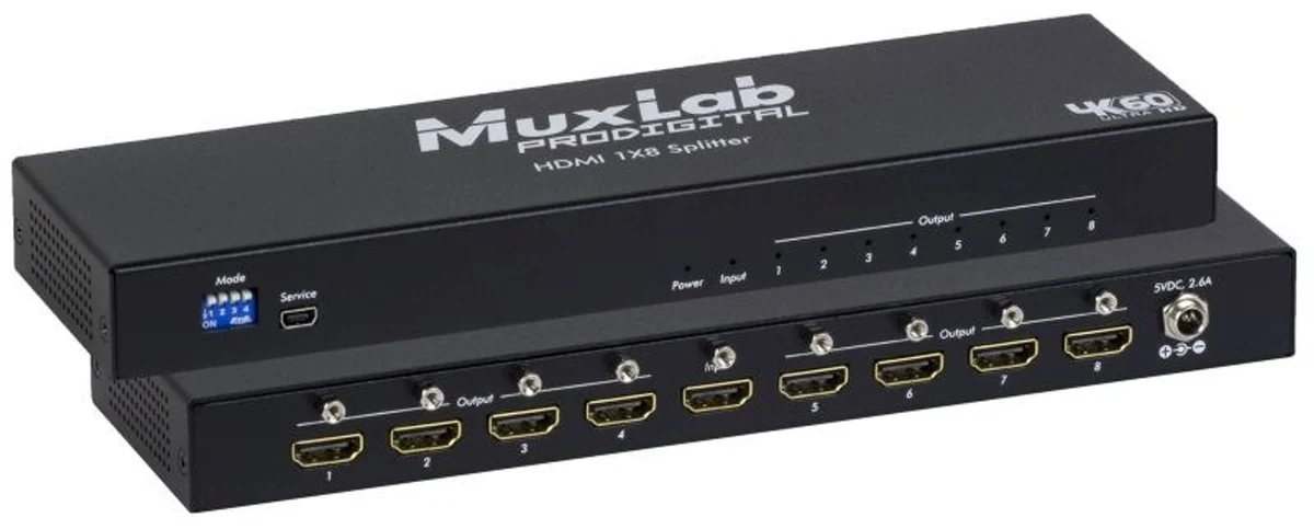 Splitter HDMI MuxLab 1x8, 4K/60 Hz