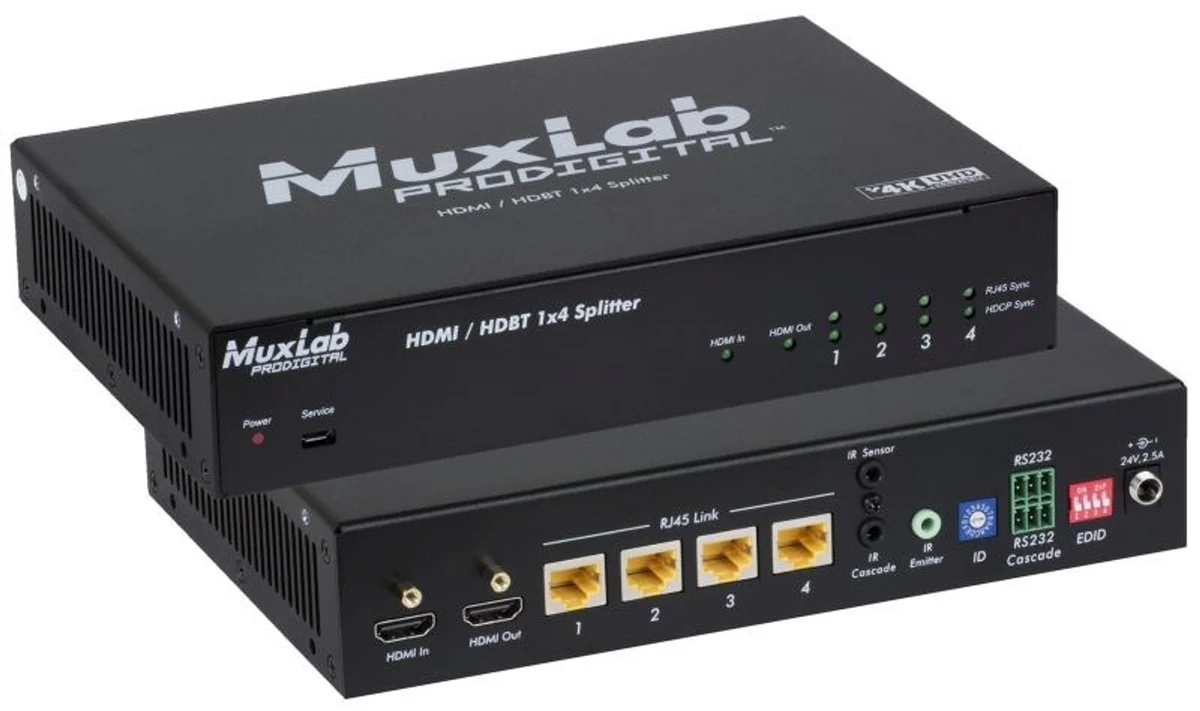 MUXLAB SPLITTER HDMI/HDBT, 1X4, UHD-4K
