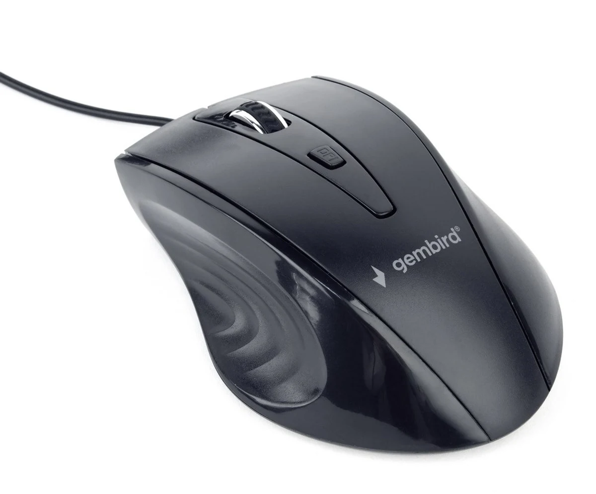 Mysz optyczna Gembird MUS-4B-02, 1200 DPI, czarna