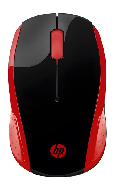 Mysz bezprzewodowa HP 200, czerwona
