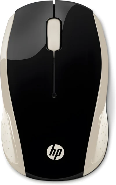 Mysz bezprzewodowa HP 200 Silk Gold czarno-złota