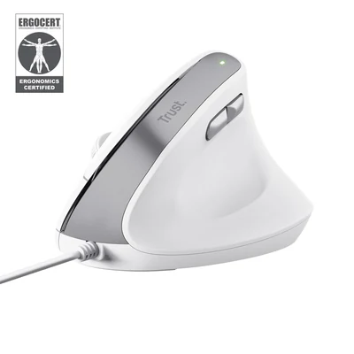 Mysz ergonomiczna Trust BAYO II Biała dla praworęcznych