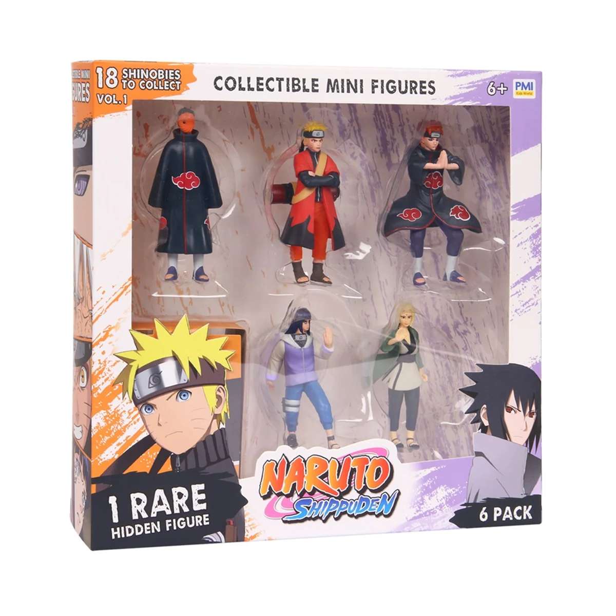 NARUTO SHIPPUDEN 6 Pack Deluxe Figures Ver. D