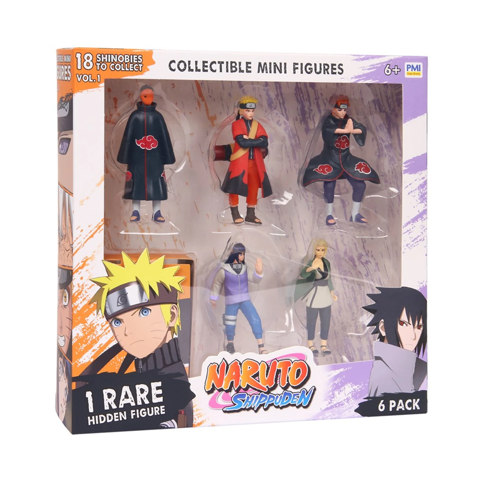 NARUTO SHIPPUDEN 6 Pack Deluxe Figures Ver. D