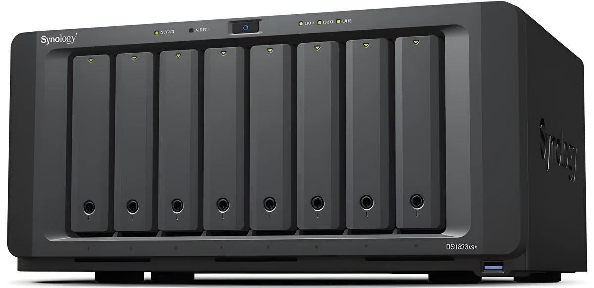 Serwer NAS Synology DS1823xs+ z procesorem Ryzen V1780B i obsługą 8 dysków