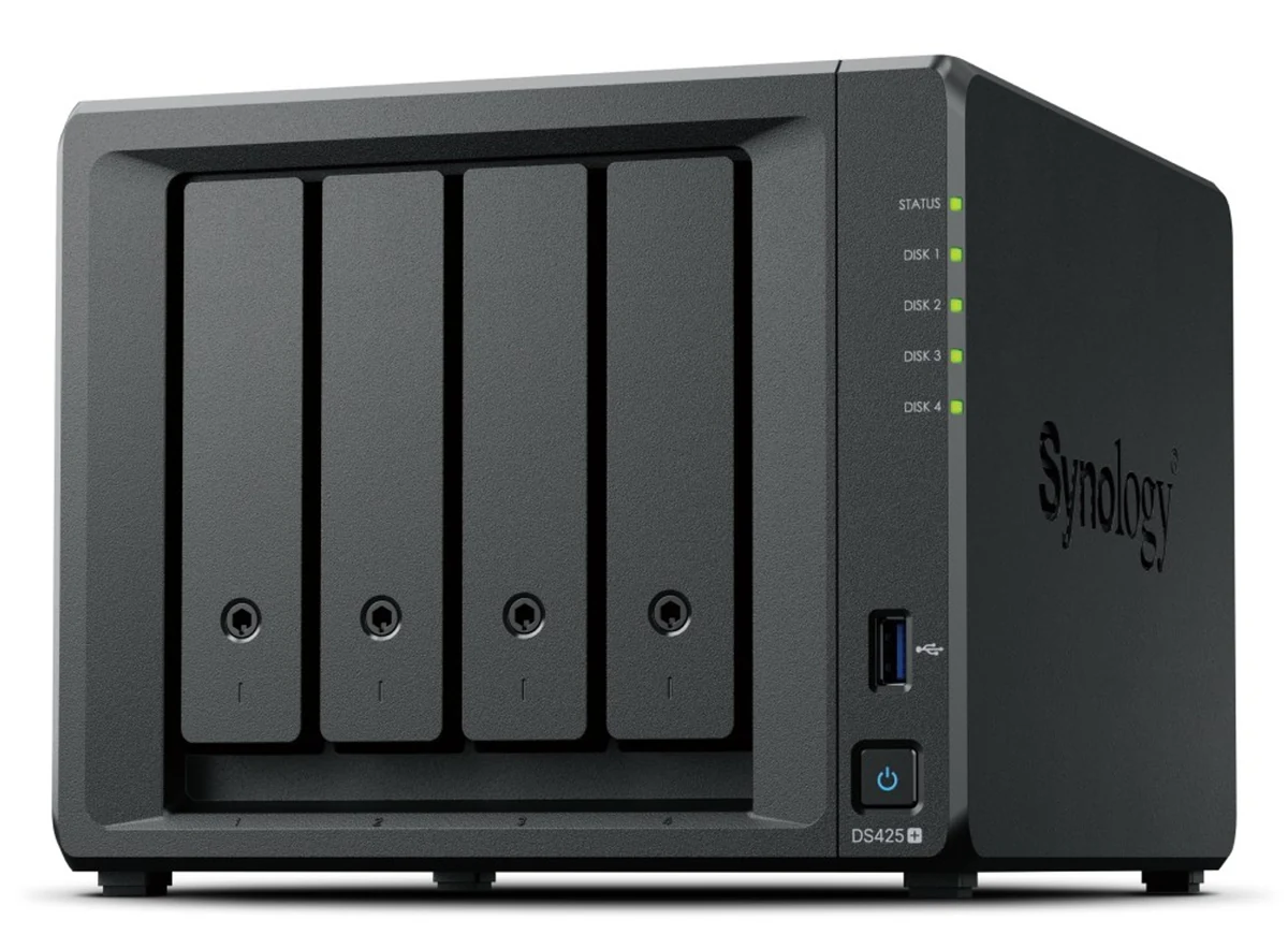 Dysk sieciowy NAS Synology DS425+ - Wieża, Intel Celeron J4125, 2GB DDR4