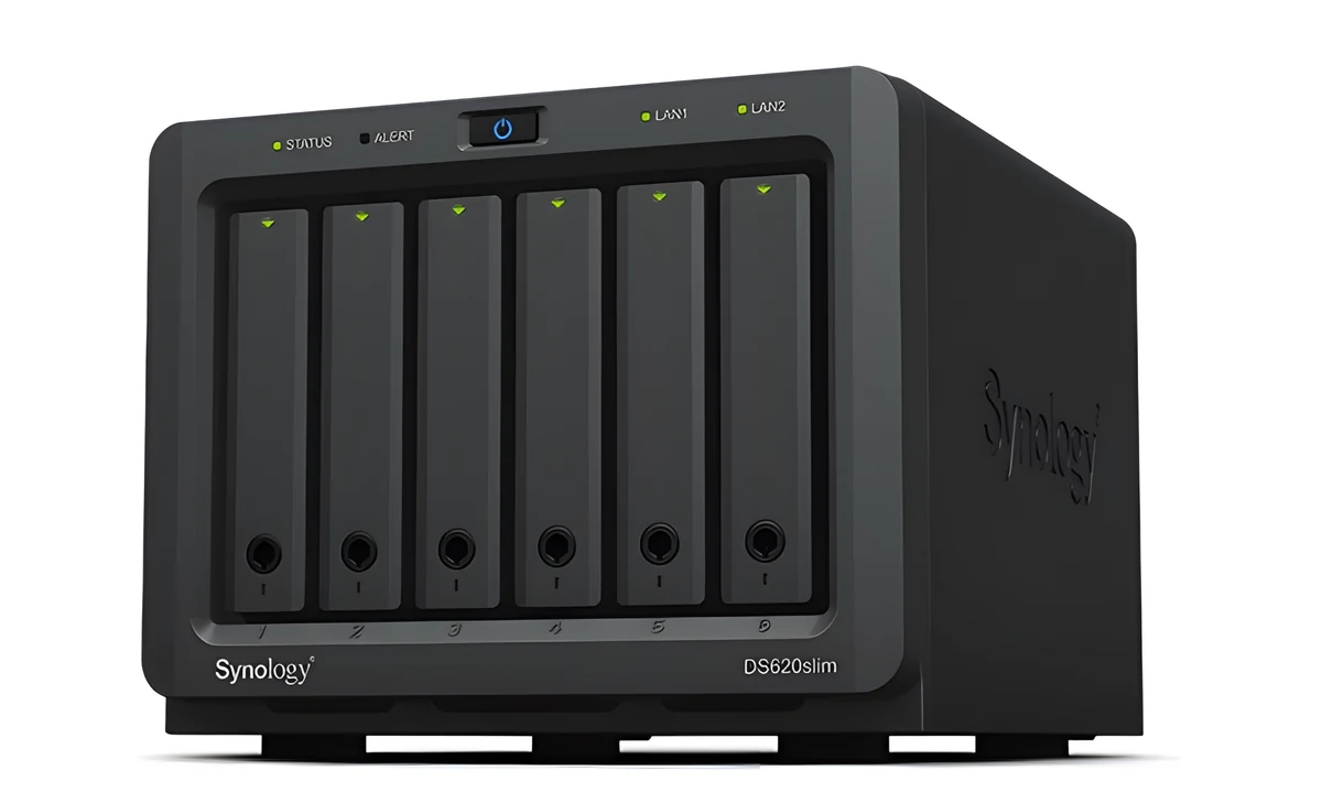 Serwer NAS Synology DS620slim, 2 GB DDR3L, procesor Intel Celeron J3355