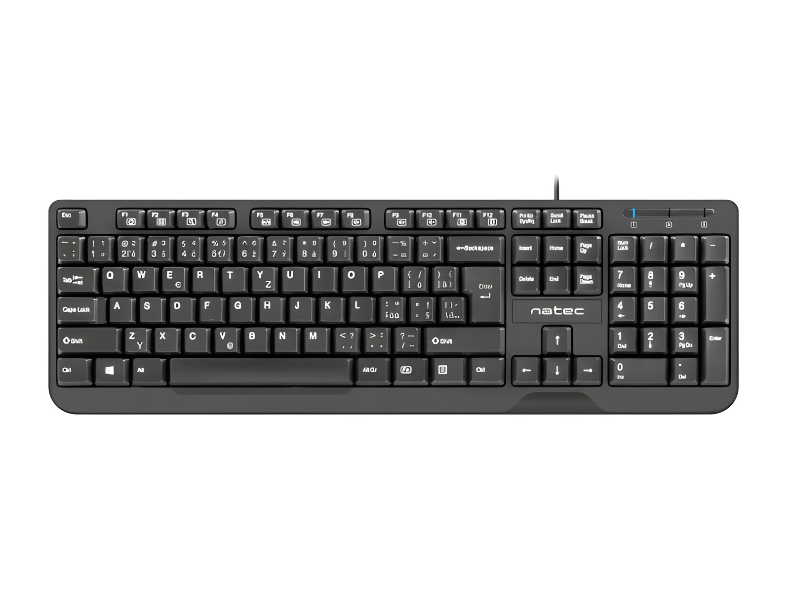 Klawiatura Natec Trout Slim, czarna, NKL-1151 — zdjęcie 1 z 4