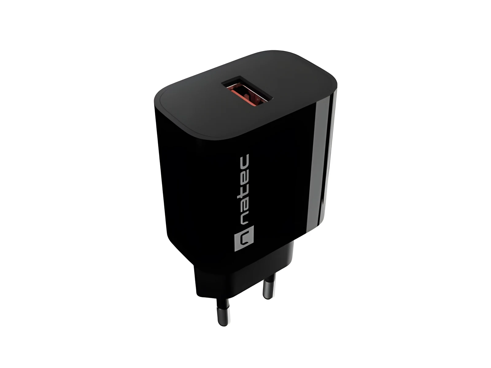 NATEC ŁADOWARKA SIECIOWA RIBERA 1X USB-A 18W CZARN — zdjęcie 1 z 7