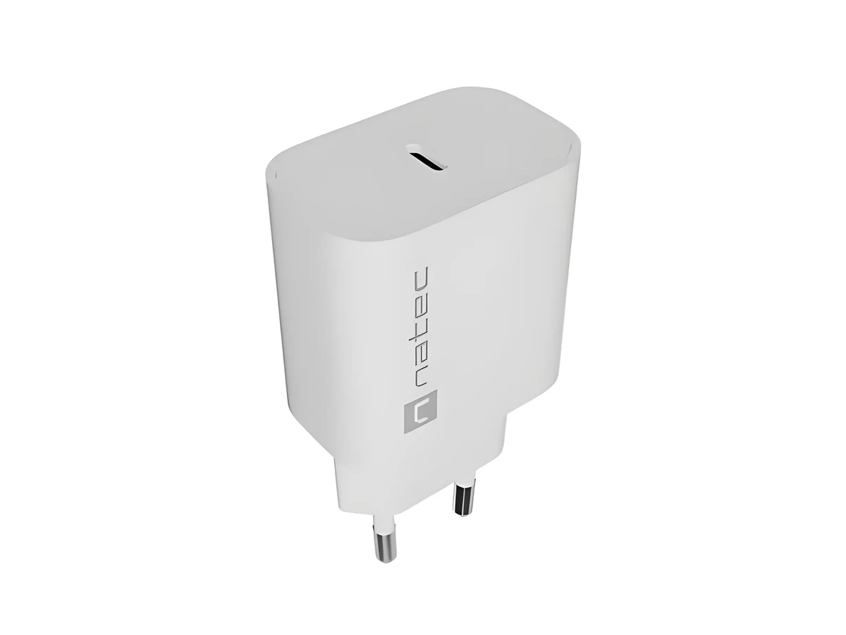 NATEC ŁADOWARKA SIECIOWA RIBERA 1X USB-C 20W BIAŁA