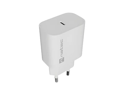 NATEC ŁADOWARKA SIECIOWA RIBERA 1X USB-C 20W BIAŁA