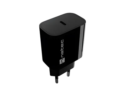 NATEC ŁADOWARKA SIECIOWA RIBERA 1X USB-C 20W CZARN