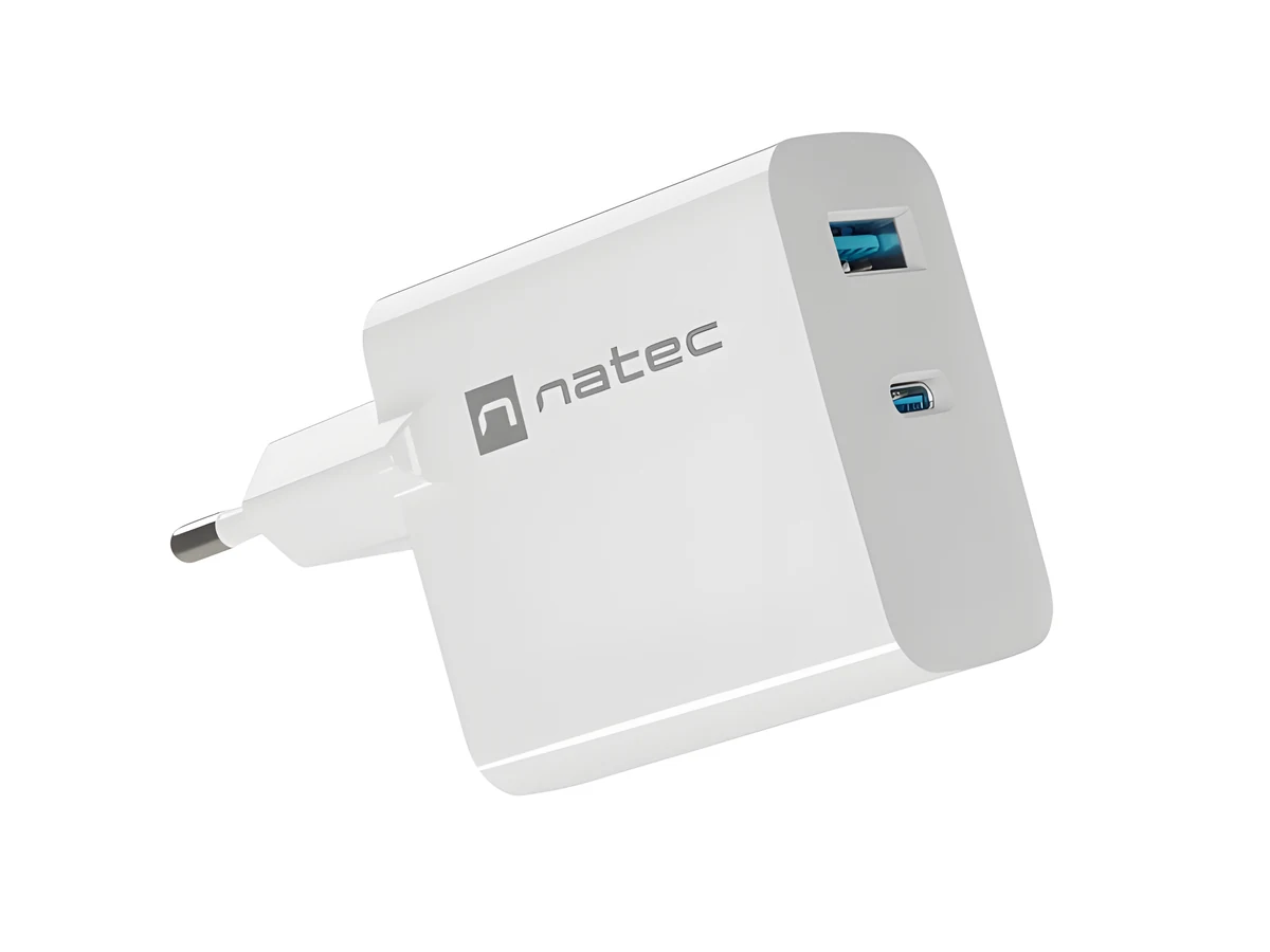 NATEC RIBERA GAN 45W 1X USB-A 1X USB-C Ładowarka
