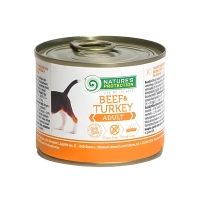 Karma mokra dla psa Nature's Protection Adult Wołowina i Indyk 200g