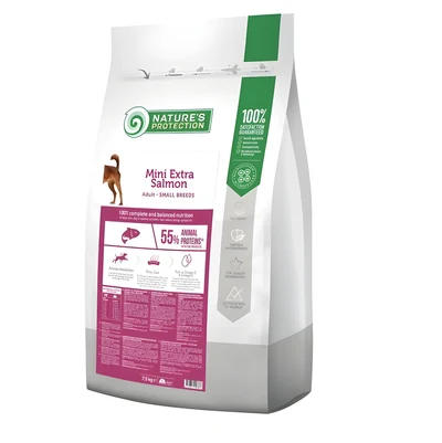 Karma sucha Nature's Protection Mini Extra z łososiem 7,5 kg